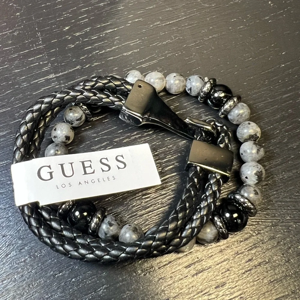Guess Black and Gray 2 Piece Bracelet Set - Picture 1 of 7